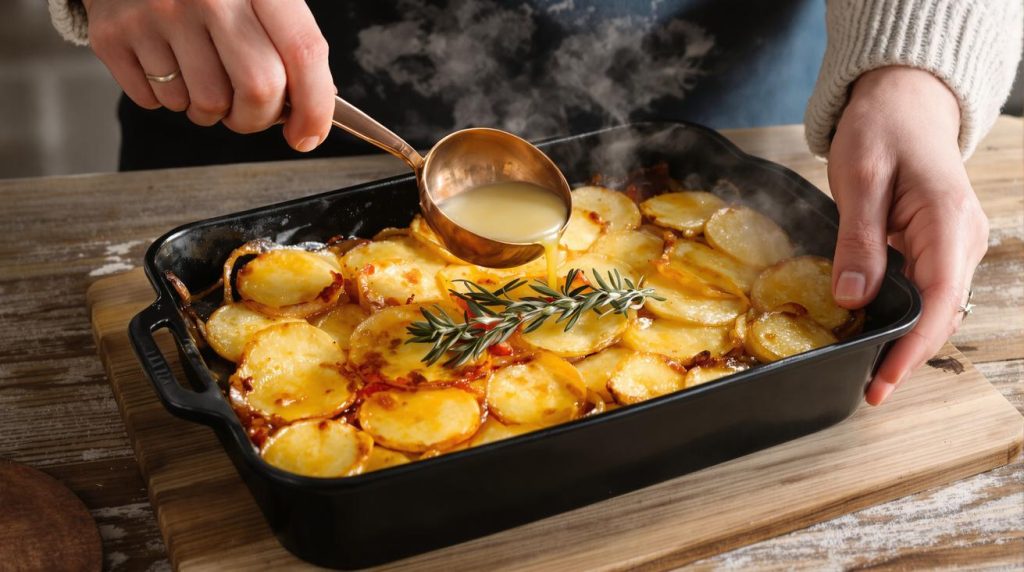 Le gratin ultra simple : pommes, oignons, bouillon… encore plus gourmand qu’un dauphinois