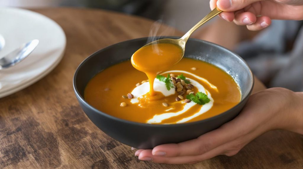 Velouté pois chiches-carottes au cumin : un dîner complet et healthy pour les soirs de flemme