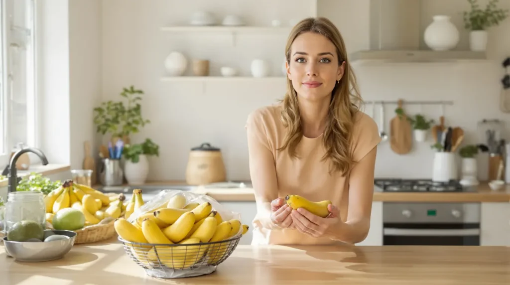 « Elles ne noircissent plus » : mon astuce toute simple pour garder vos bananes bien jaunes et fraîches plus longtemps