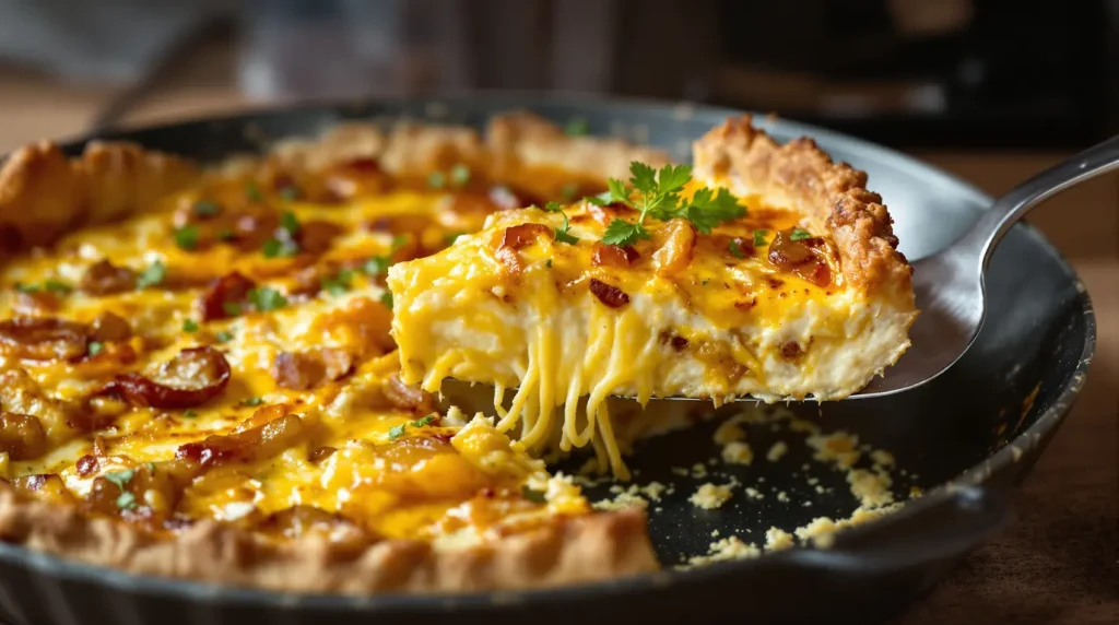 « J'ai remplacé la pâte par un ingrédient tout simple » : ma quiche poireaux-chèvre n'a jamais été aussi fondante