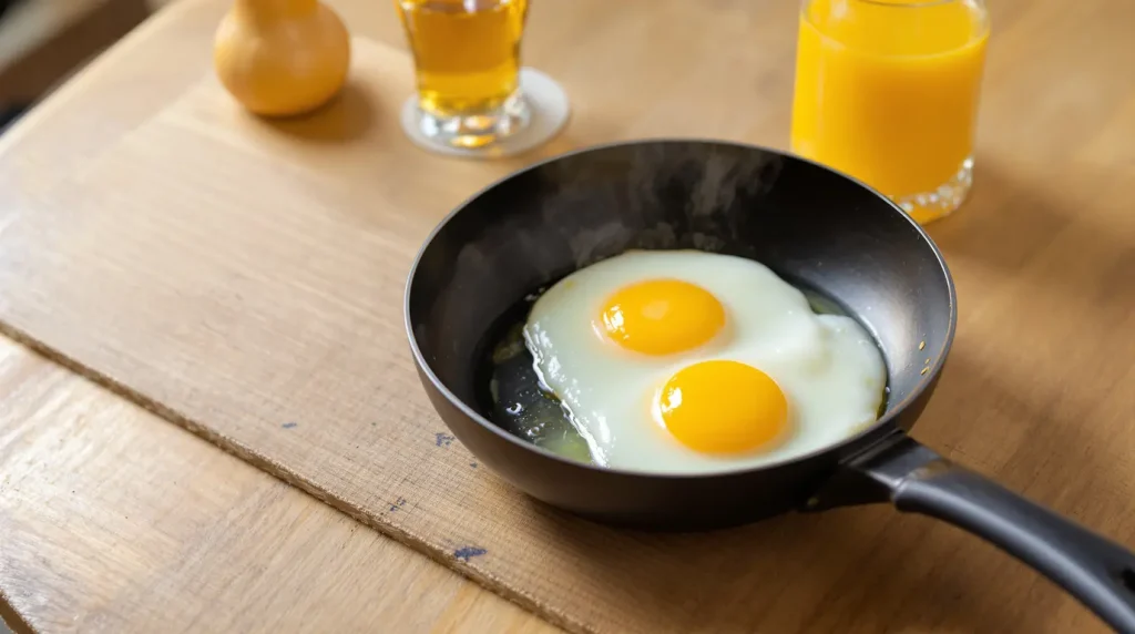 J’ai troqué l’huile et le beurre dans mes œufs frits : un plat plus léger mais tout aussi gourmand