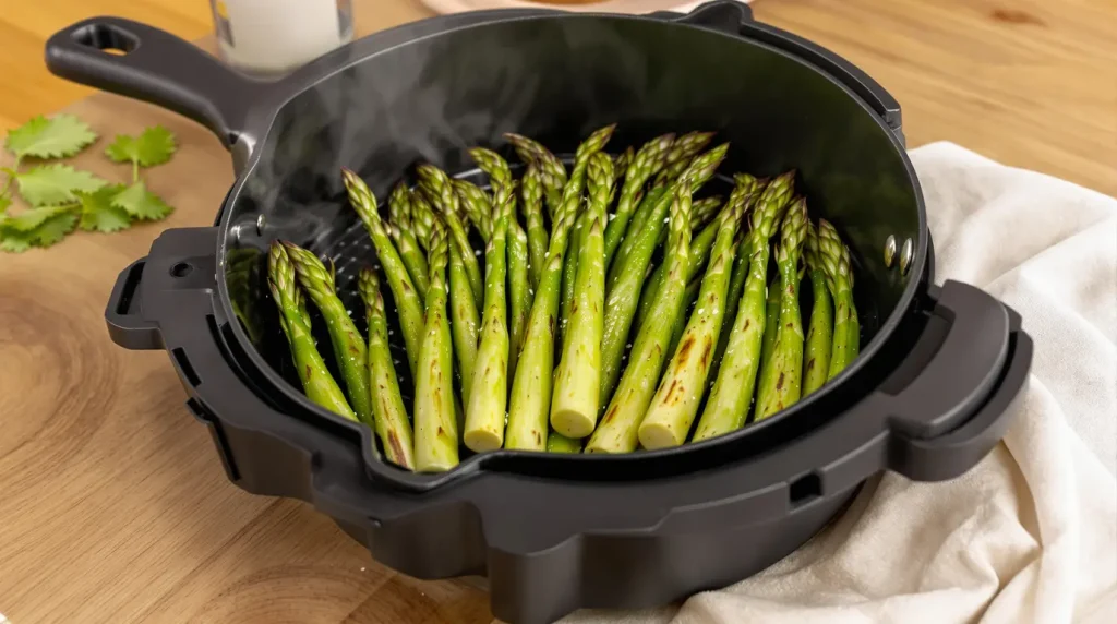 « Je ne sortirai plus jamais ma casserole » pour cuisiner des asperges parfaitement croquantes dans l'Air Fryer en 8 minutes