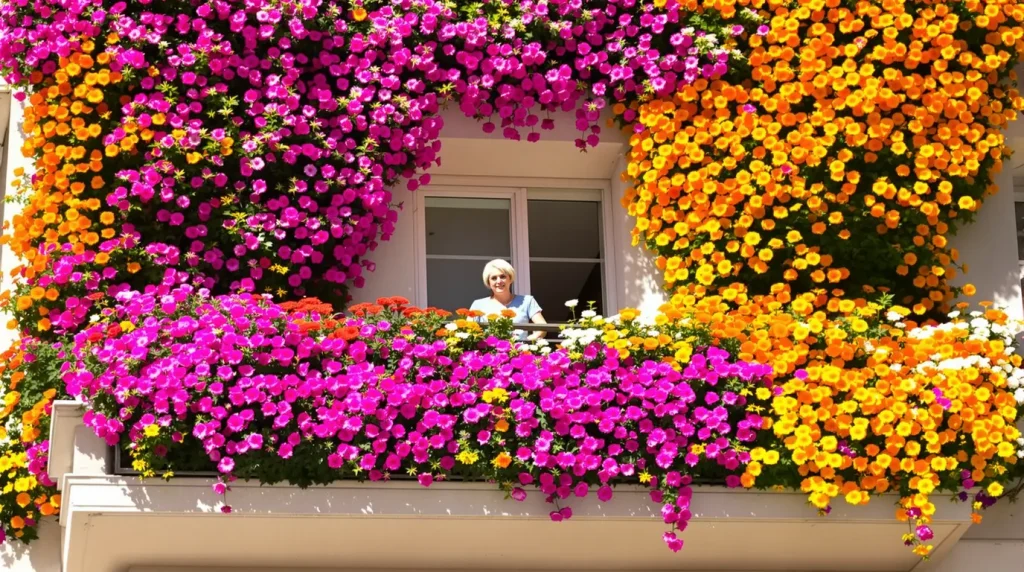 Adieu les géraniums qui grillent plein sud en mai : cette plante fleurit sur le balcon jusqu'en octobre sans jamais toucher à l'arrosoir