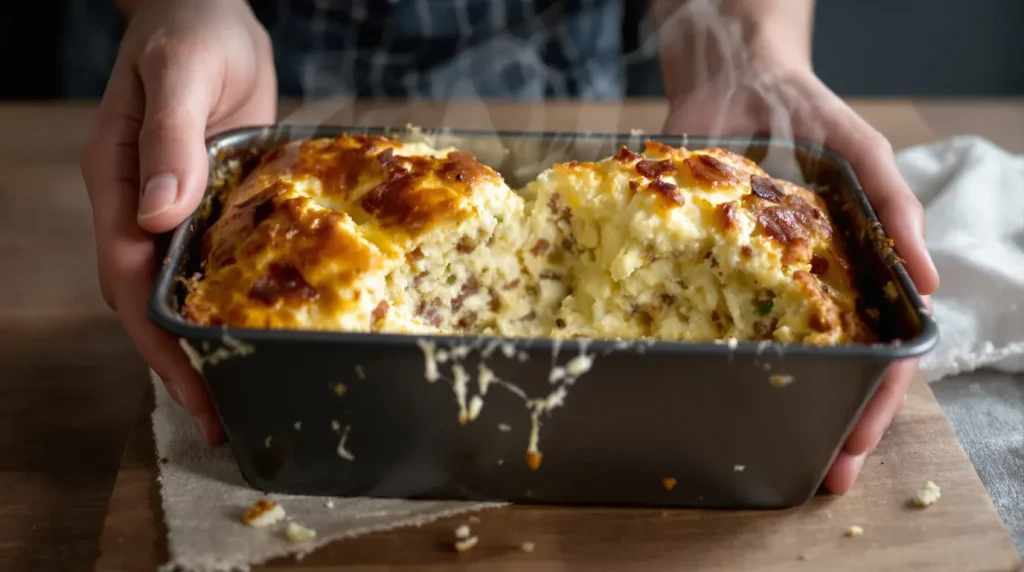 J'ai gardé le pot de yaourt comme doseur, mais cette fois c'est un savoureux plat salé qui est sorti du moule