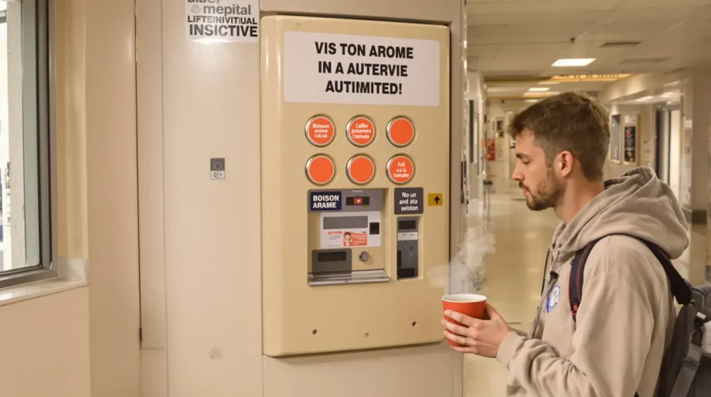 Mais qui boit du « potage à la tomate » au distributeur automatique de boissons ? Nous avons tenté de percer ce mystère