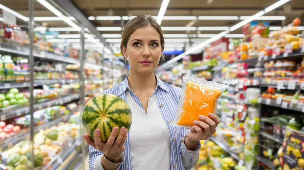 Omniprésence du plastique dans l'alimentaire : « Avons-nous vraiment besoin de champignons en morceaux et de melons prédécoupés ? », s'interroge une chercheuse